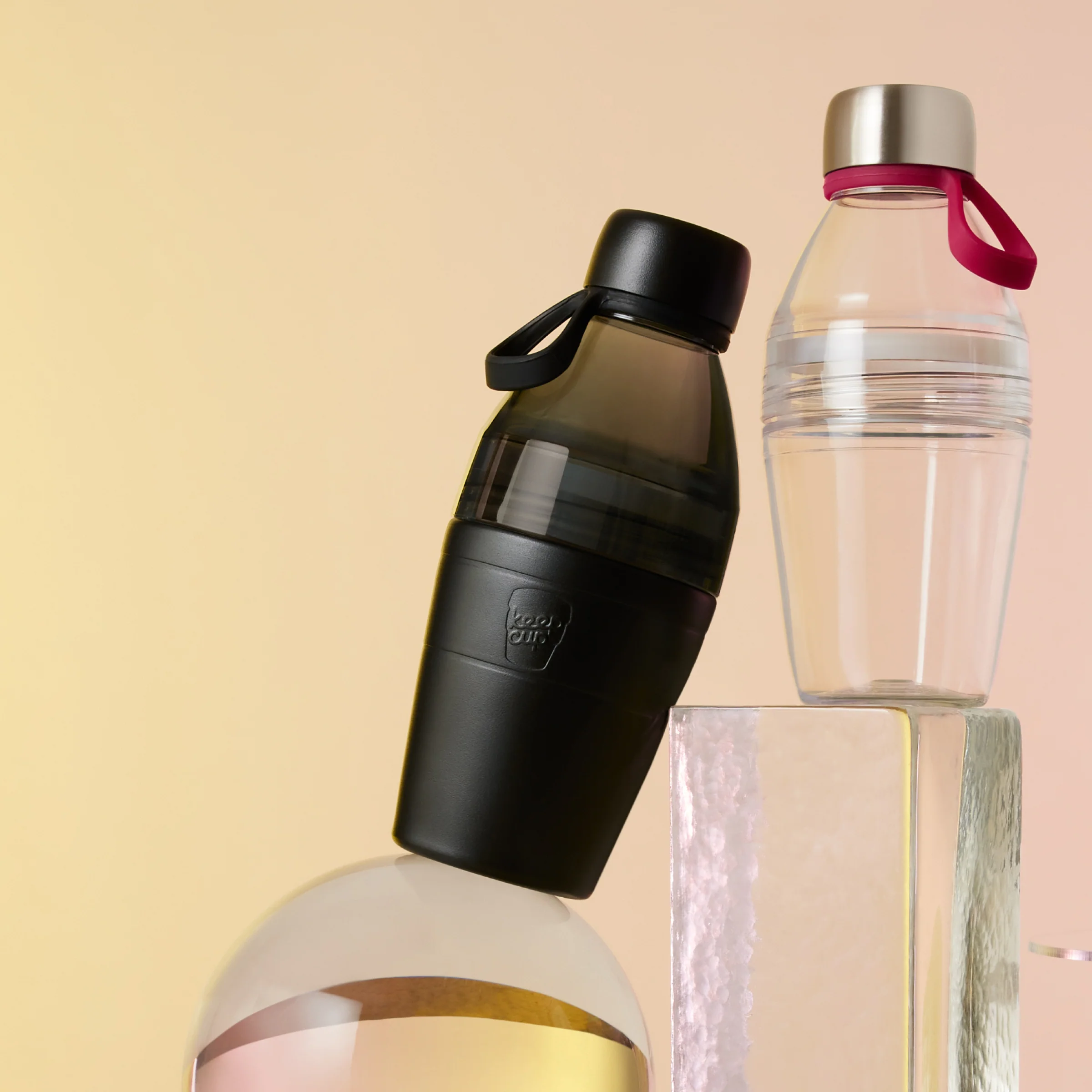 Helix Bottle Clear Top - 18oz | Black - Image 2